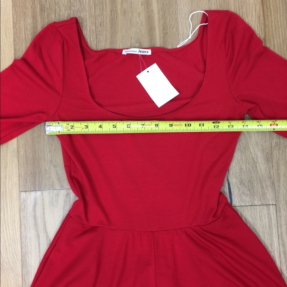 NWT Reformation Red Lou Midi Dress Size S - Picture 6 of 8